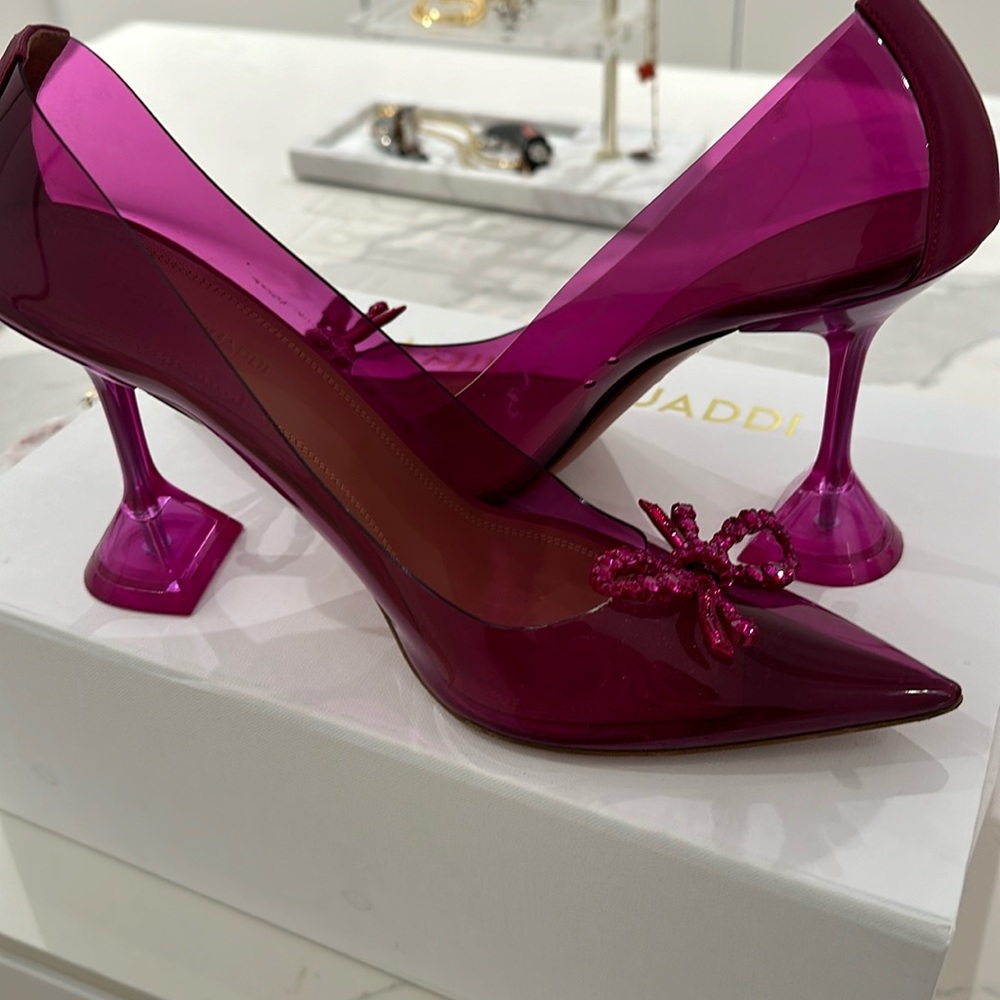 Amina Muaddi Rosie Glass Pump